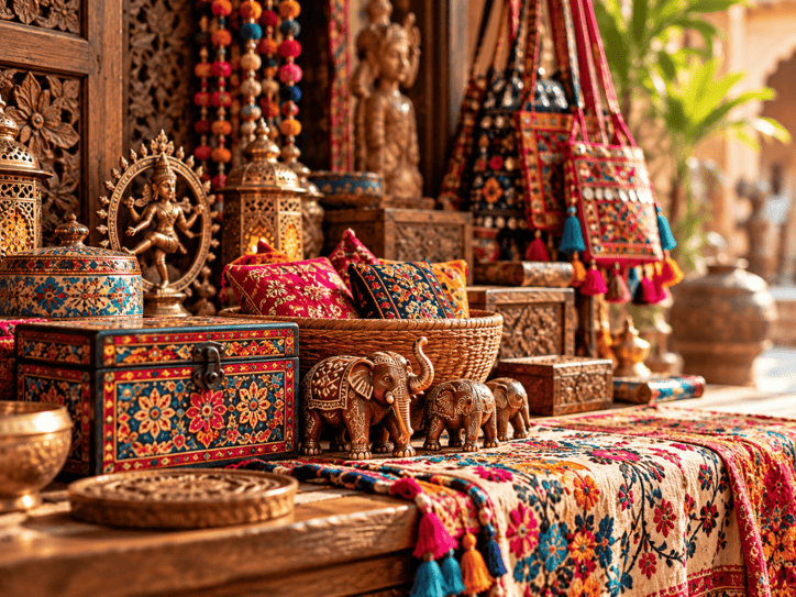 Indische Textilien und traditionelles Kunsthandwerk