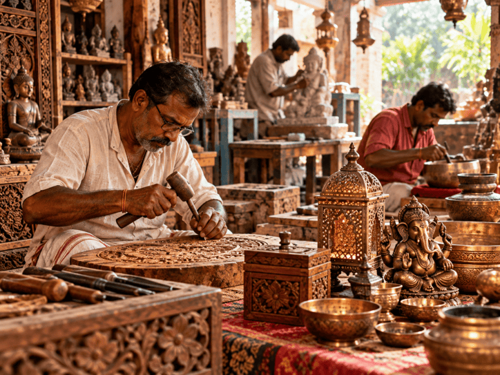 Indische Handwerkskunst und traditionelle Produkte aus Indien