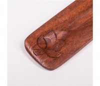 R&auml;ucherbrettchen mit geschnitzten Blatt, 25 cm