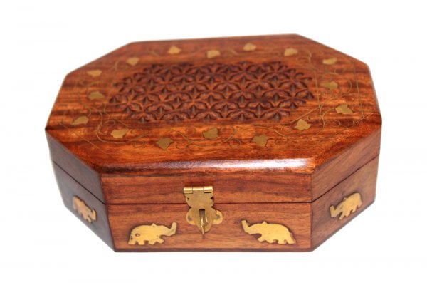 Holz- Box "Okta", 17x12 cm