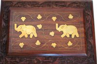 Holz- Box "Elefant", 17x12 cm
