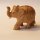 Elefant aus Holz geschm&uuml;ckt, R&uuml;ssel hoch, hell, 6,25 cm