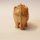 Elefant aus Holz geschm&uuml;ckt, R&uuml;ssel hoch, hell, 6,25 cm