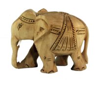 Elefant, geschmückt, Rüssel unten, hell, 6,25 cm