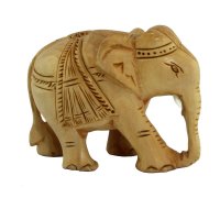 Elefant, geschmückt, Rüssel unten, hell, 6,25 cm
