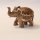 Elefant, geschm&uuml;ckt, R&uuml;ssel hoch, dunkel, 7,5 cm