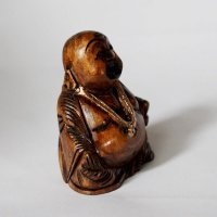 Buddha lachend, sitzend, dunkel, 6,25 cm