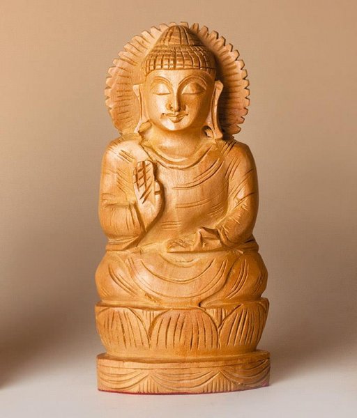 Buddha auf Lotus, segnend, 12,5 cm