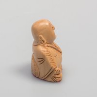 Buddha lachend, sitzend, hell, 5 cm