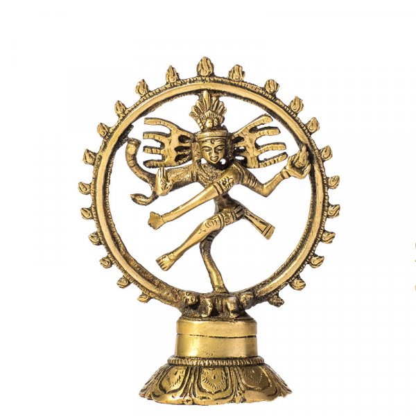 Natraj - der tanzende Shiva aus Messing,  ca. 15 cm