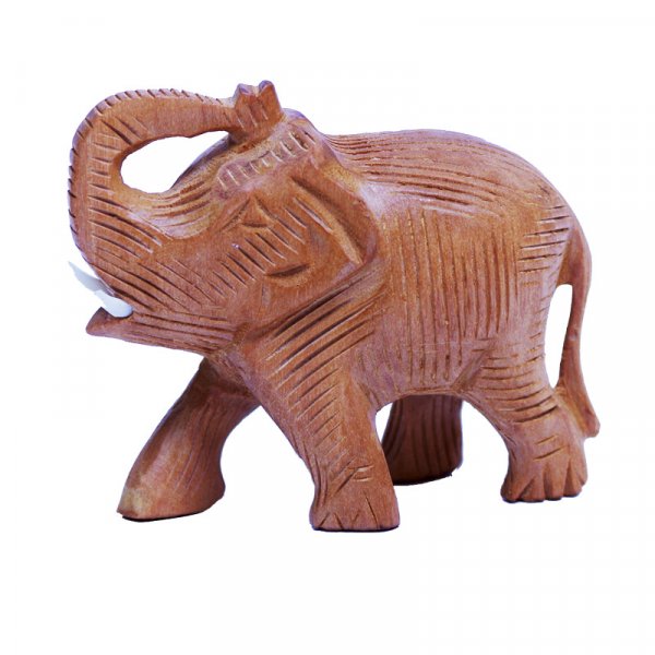 Elefant, gr&uuml;&szlig;end, gestreift, 5 cm