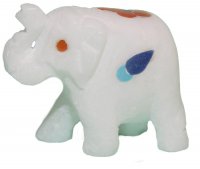 Elefant Rüssel hoch mit Intarsien 2,5 cm