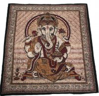 Tagesdecke "Ganesha", 200 x 235 cm Orange-Braun