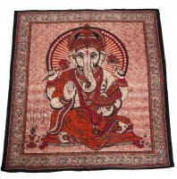 Tagesdecke "Ganesha", 200 x 235 cm Orange-Braun
