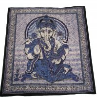 Tagesdecke "Ganesha", 200 x 235 cm Orange-Braun