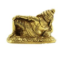 Liegender Ganesha aus Messing, ca 6 cm