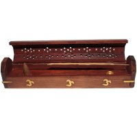 Räucherstäbchenbox mit 3 OMs, 30 cm