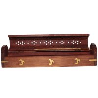 Räucherstäbchenbox mit 3 OMs, 30 cm