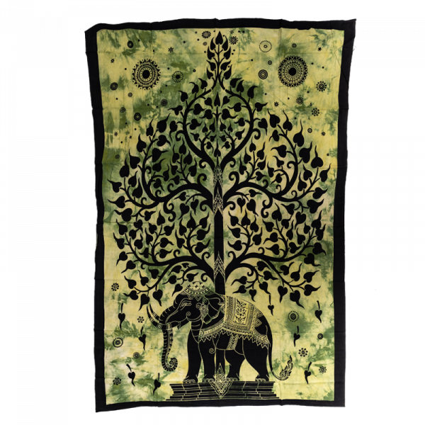 Tagesdecke Baum mit Elefant, 150 x 220 cm