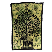 Tagesdeck- Baum mit Elefant,ca150x220 cm