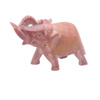 Speckstein - Elefant, R&uuml;ssel hoch, ca. 7,5 cm.
