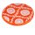 Klangschalenunterlage, rund 10 cm, Orange