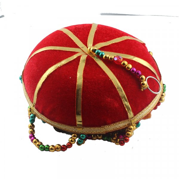Korb mit 5 Elefanten,  Rot, ca 12 cm