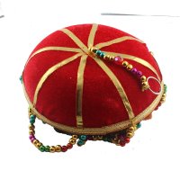 Korb mit 5 Elefanten,  Rot, ca 12 cm