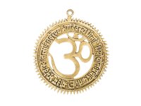 Gayatrimantra in Kreis aus Messing 15 cm