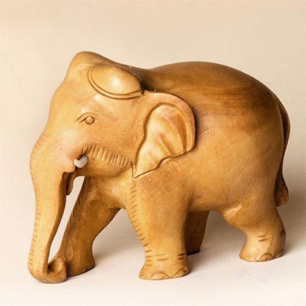 Elefant, einfach geschnitzt, R&uuml;ssel unten 5 cm