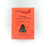Auroshikha Räucherkegel, 14 Stk. Surya Rose