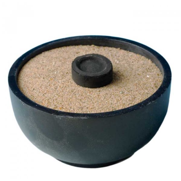 Mehrzweckschale mit Sand, Schwarz, ca 10 cm