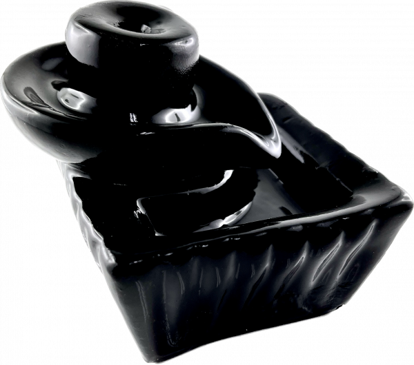Räucherkegelhalter- " Diya mit Topf",aus Polyresin, ca 10cm