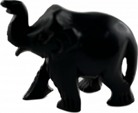Elefant aus Ebenholz, einfach, ca 2,5 cm R&uuml;ssel hoch