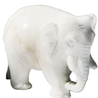 Elefant aus Alabaster R&uuml;ssel unten ca 6.25 cm