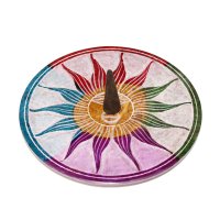 Räucherteller mit versch. Motiven, Bunt, ca 13 cm