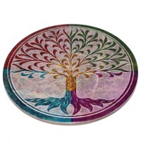 Räucherteller mit versch. Motiven, Bunt, ca 13 cm