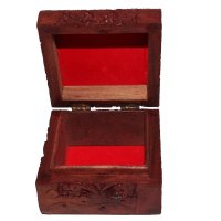 Box "K.T." aus Palisanderholz,ca. 10x10 cm