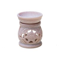 Duftlampe aus Speckstein, 2 versch. Muster, ca. 6,5 cm