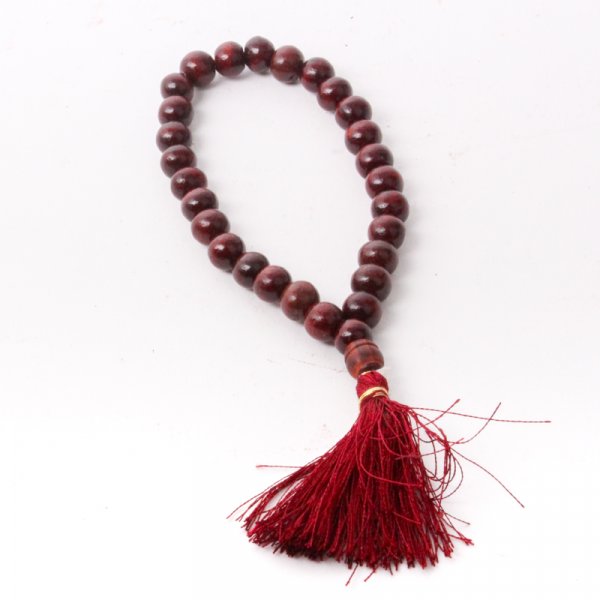 Gebetsarmbänder aus Buchsbaumholz, 8 mm Rot