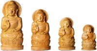 Buddha aus Holz 12,5 cm