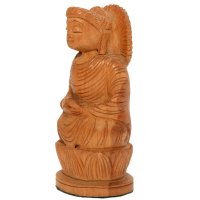 Buddha aus Holz 12,5 cm