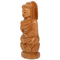 Buddha aus Holz 15 cm