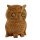Eule aus Holz geschnitzt eckig 10 cm