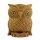 Eule aus Holz geschnitzt eckig 10 cm