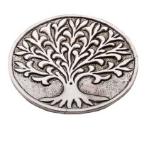 Räucherteller aus Aluminium, ca 10 cm, verschiedene Motive Lebensbaum