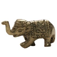 Messingtiere als Räucherstäbchenhalter, ca 3 cm Elefant stehend