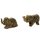 Messingtiere als Räucherstäbchenhalter, ca 3 cm Elefant sitzend