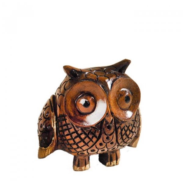 Eule in Kugelforn, dunkel, 3 versch. Größen