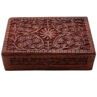 Box "K.T." aus Palisanderholz, 20x12 cm